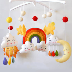 Cartoon Baby Rattles Bracket Set Toy Mobile For Crib Handmade DIY Bed Bell Material Package Toys For Kids Baby Toys 0-12 Months