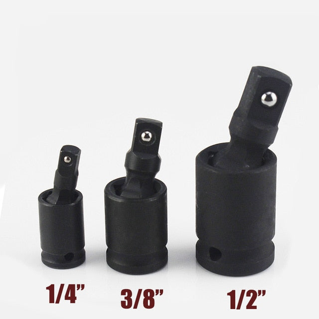 1/4" 3/8" 1/2" Pneumatic Universal Joint Set Ratchet Angle Extension Bar Socket Adapter Manual Bendable Adapter Socket Tools