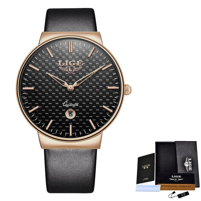 Relogio feminino LIGE Women Watches Top Luxury Brand Girl Quartz Watch Casual Leather Ladies Dress Watch Women Clock Reloj Mujer