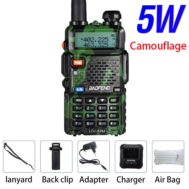 Powerful Baofeng UV-5R 8W Walkie Talkie VHF UHF Transceiver UV 5R Amateur Ham CB Radio Station 8Watts 10km Hunting Transmitter