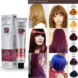 Women Color Dye Paint No Odor Hair Color Cream Hair Tint Colorant Semi Permanent Long Lasing No Irritation Hair Cream