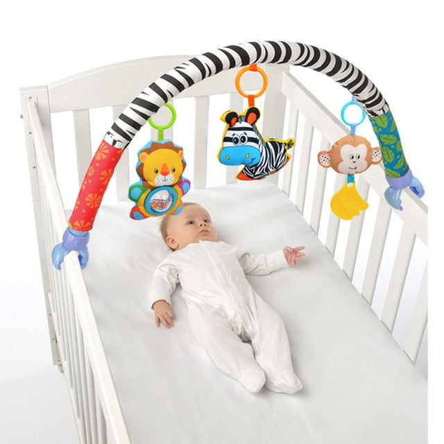 babies musical mobile for crib plush toys arc on the bed toddlers rattle newborn baby boy girl toy for stroller kids 0-12 months