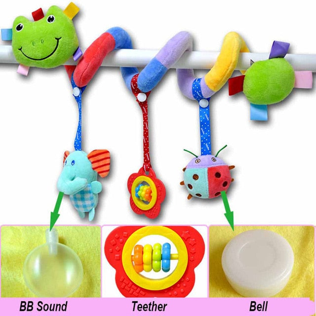 babies musical mobile for crib plush toys arc on the bed toddlers rattle newborn baby boy girl toy for stroller kids 0-12 months