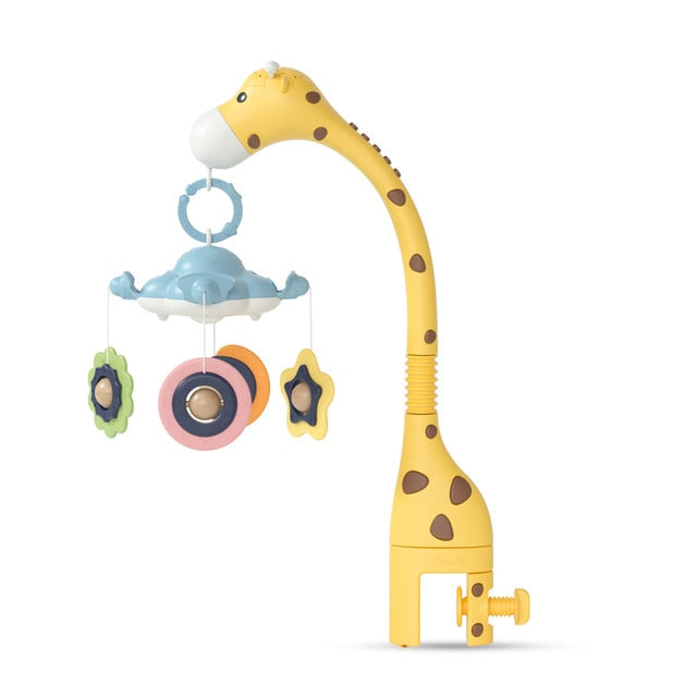 Baby Rattles Crib Mobiles Toy Holder Rotating 360°flexible Rotation Mobile Newborn's Crib Musical Box Projection Infant Baby Toy