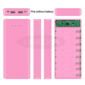 5V Dual USB 8*18650 Power Bank Battery Box with Display High Capacity 18650 USB Charger DIY Shell Case For IPhone Samsung Huawei