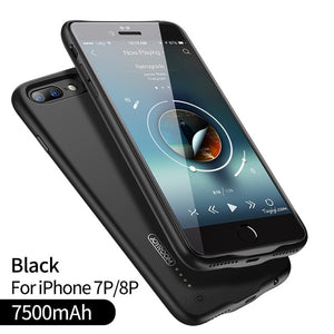 Joyroom Battery Charger Case For iPhone 7 8 6 Plus 7500mAh Charging Power bank Battery Case For iPhone 6s 7 X XS Battery Case