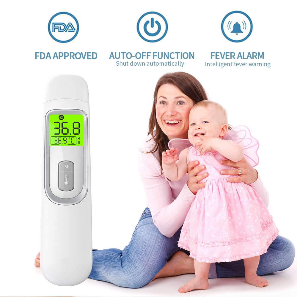 Fast ship in 24 hours infrared babies adults forehead ear body temperature measuring thermometer LCD display Celsius thermometer