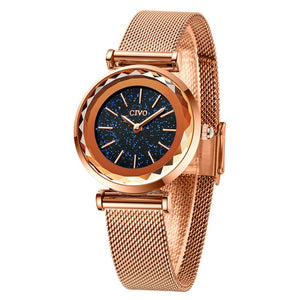 2020 CIVO Luxury Brand Women Watches Fashion Casual Quartz Ladies wrist watch Mesh Strap Waterproof Clock Relogio Feminino 8107C