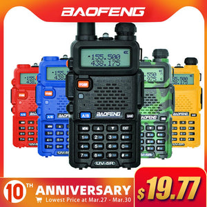 Baofeng UV-5R Walkie Talkie Professional CB Radio Station Baofeng UV5R Transceiver 5W VHF UHF Portable UV 5R Hunting Ham Radio