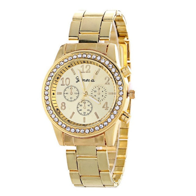 new geneva classic luxury rhinestone watch women watches fashion ladies women clock Reloj Mujer Relogio Feminino 2019