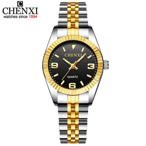 CHENXI Luxury Style Women Watch Stainless Steel Quartz Watches Waterproof Diamond Woman Wristwatch Fashion Elegant Ladies Clock