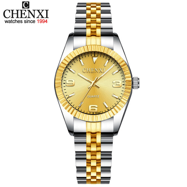 CHENXI Luxury Style Women Watch Stainless Steel Quartz Watches Waterproof Diamond Woman Wristwatch Fashion Elegant Ladies Clock