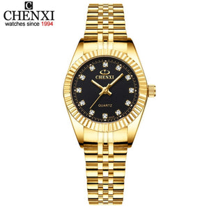 CHENXI Luxury Style Women Watch Stainless Steel Quartz Watches Waterproof Diamond Woman Wristwatch Fashion Elegant Ladies Clock