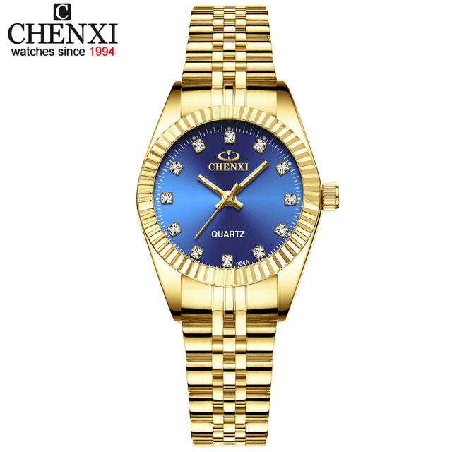 CHENXI Luxury Style Women Watch Stainless Steel Quartz Watches Waterproof Diamond Woman Wristwatch Fashion Elegant Ladies Clock