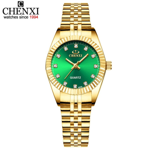 CHENXI Luxury Style Women Watch Stainless Steel Quartz Watches Waterproof Diamond Woman Wristwatch Fashion Elegant Ladies Clock