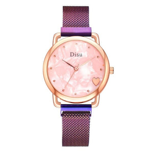 Top Brand 5pcs Set Watch Women Fashion Rose Gold Women Watches Bracelet Watch Ladies Dress Unique Design Magnet Wristwatch Clock