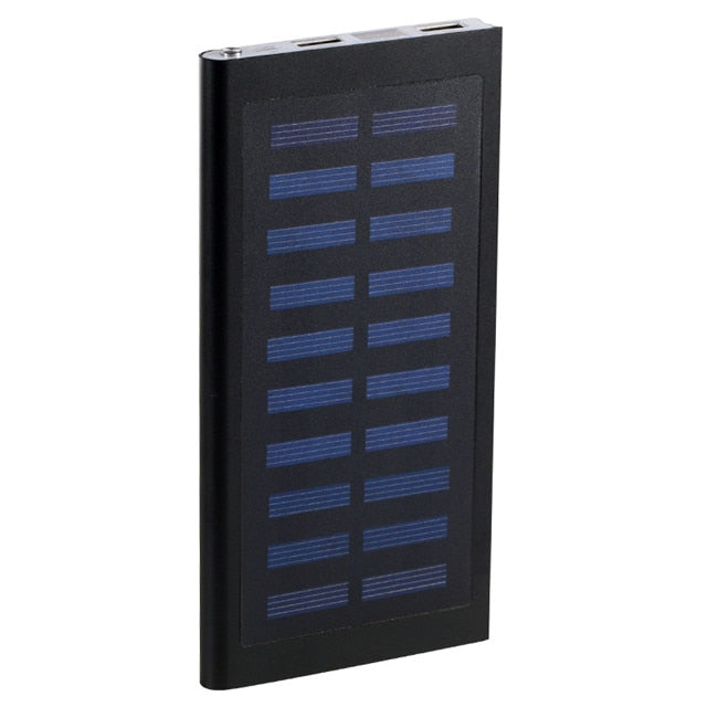 Solar Power Bank 30000mah External Battery 2 USB LED Portable Powerbank Mobile Phone Solar Charger for Xiaomi Iphone Huawie