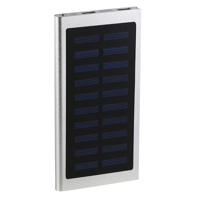 Solar Power Bank 30000mah External Battery 2 USB LED Portable Powerbank Mobile Phone Solar Charger for Xiaomi Iphone Huawie