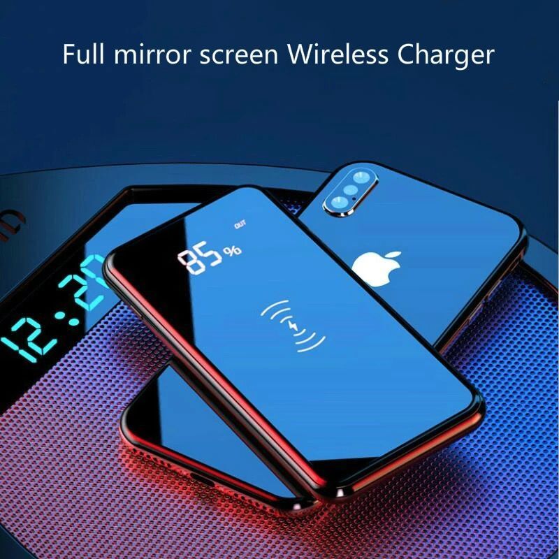 QI Wireless Power Bank Charger 30000mAh For iPhone 11 XS Max Samsung Power Bank Dual USB Charger Wireless External Battery Bank