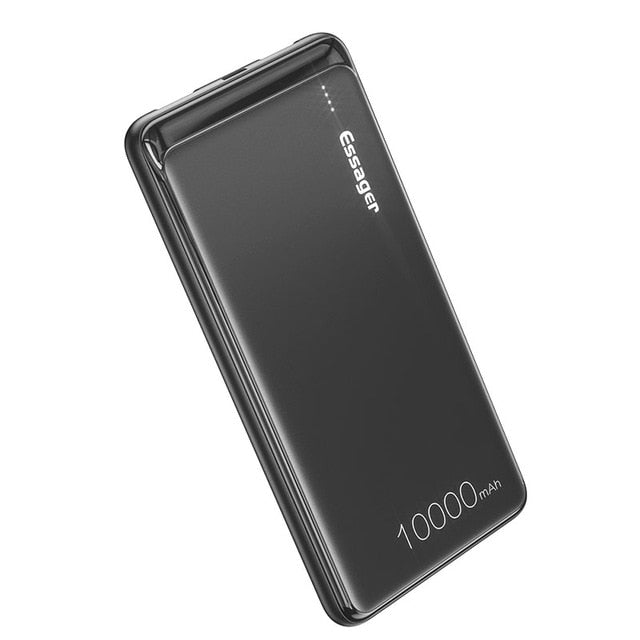 Essager 10000mAh Power Bank Slim USB 10000 mAh Powerbank Portable External Battery Charger Pack For iPhone Xiaomi Mi 9 PoverBank