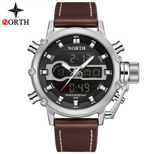 2020 NORTH Luxury Brand Quartz Watch Men Outdoor Waterproof Sport Military Watches Men Analog Digital Watch Relogio Masculino