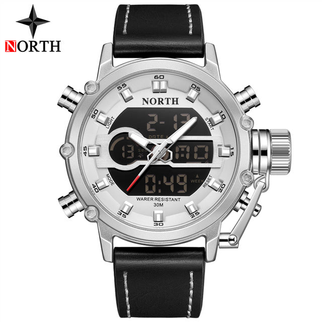 2020 NORTH Luxury Brand Quartz Watch Men Outdoor Waterproof Sport Military Watches Men Analog Digital Watch Relogio Masculino