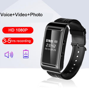 HD 1080P 3-5hrs Long Recording Time Digital Voice Recorder Pen Video Photo Audio Camera Smart Watch Wristband Bracelet