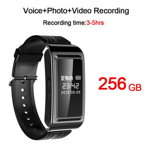 HD 1080P 3-5hrs Long Recording Time Digital Voice Recorder Pen Video Photo Audio Camera Smart Watch Wristband Bracelet