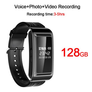 HD 1080P 3-5hrs Long Recording Time Digital Voice Recorder Pen Video Photo Audio Camera Smart Watch Wristband Bracelet