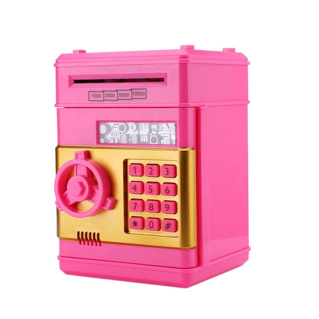 Electronic Piggy Bank ATM  Mini  Money Box Safety Password Chewing Coin Cash Deposit Machine Gift for Children Kids