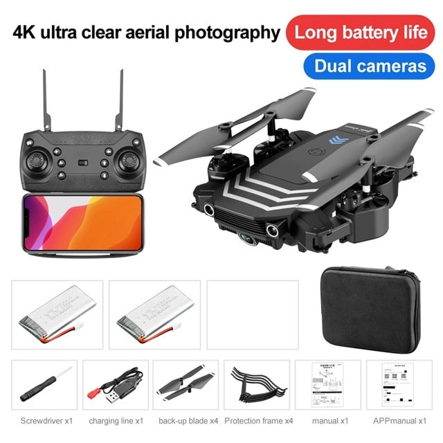 LS11 RC Drone 4K Quadcopter With Camera HD FPV Mini Drones Profissional Foldable Hold Mode Dual Cameras Dron Toys  Dronees Gifts