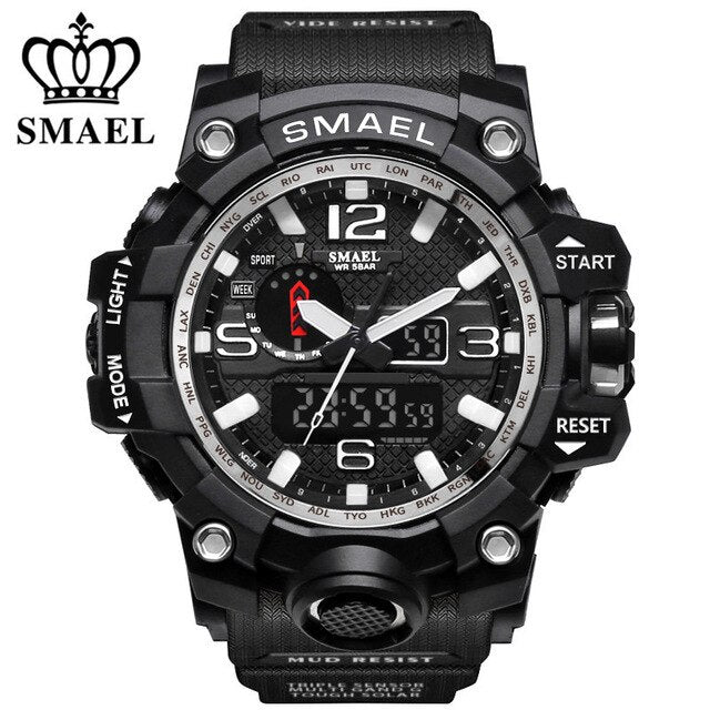 SMAEL Mens Wathes Top Brand Luxury Fashion Digital Watch Men Quartz LED Casual Sport Military Watches Men's relogio masculino