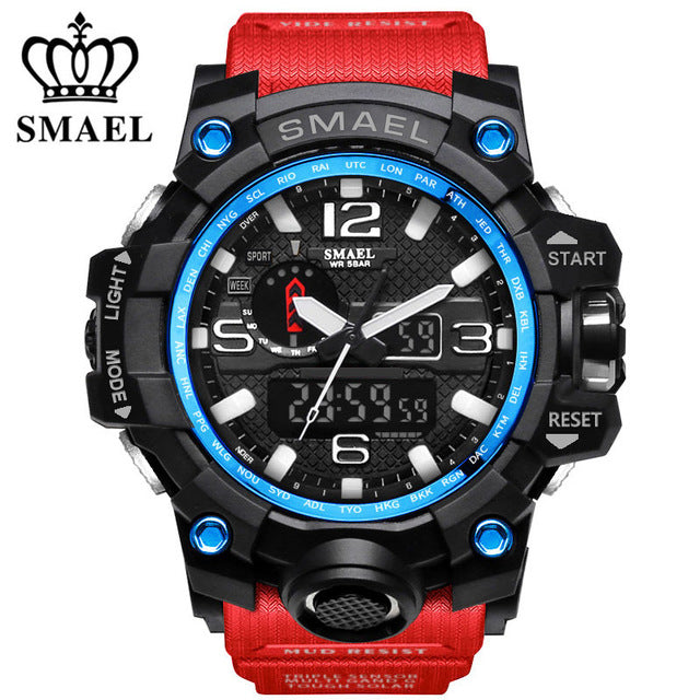 SMAEL Mens Wathes Top Brand Luxury Fashion Digital Watch Men Quartz LED Casual Sport Military Watches Men's relogio masculino