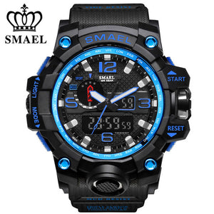 SMAEL Mens Wathes Top Brand Luxury Fashion Digital Watch Men Quartz LED Casual Sport Military Watches Men's relogio masculino